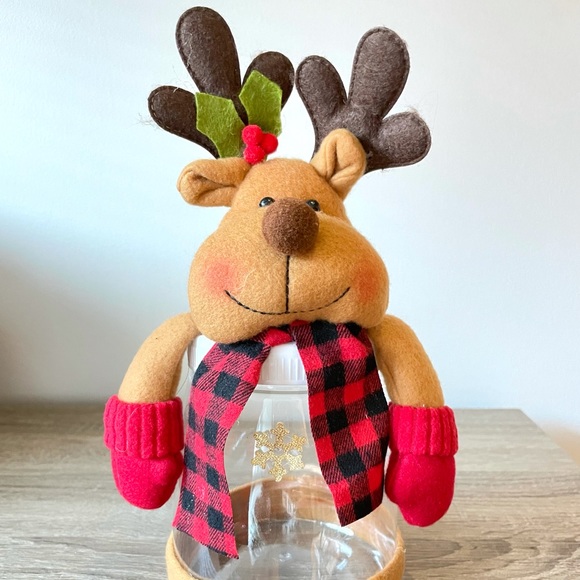 Fun Christmas Moose Cookie Jar Holidays Home Decor NWOT - Great Gift - Picture 3 of 13